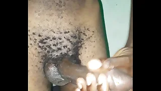 Kenyan BBC wank before going to bed